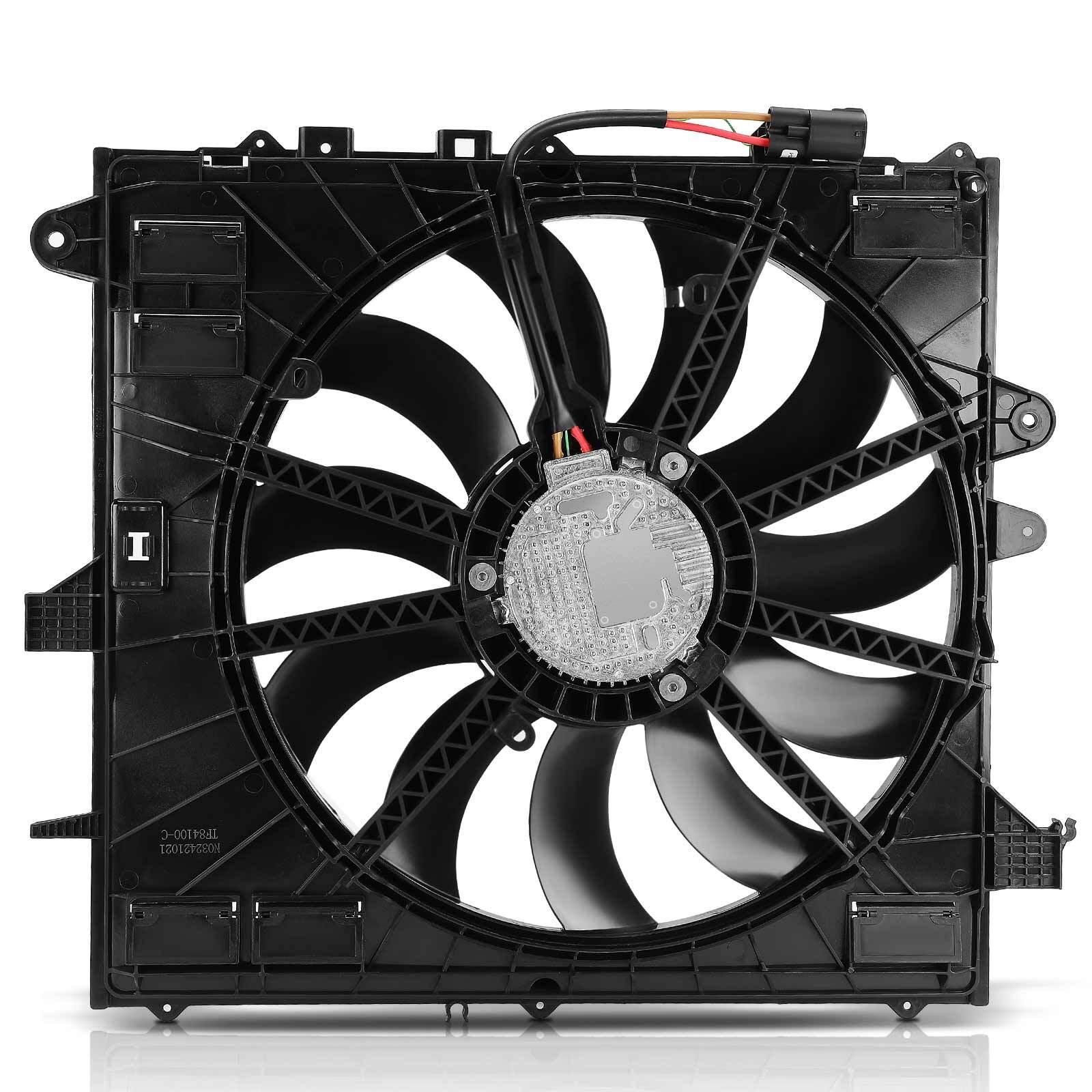 for Chevy Camaro 16-20 for Cadillac w/Brushless Motor Engine Radiator Cooling Fan