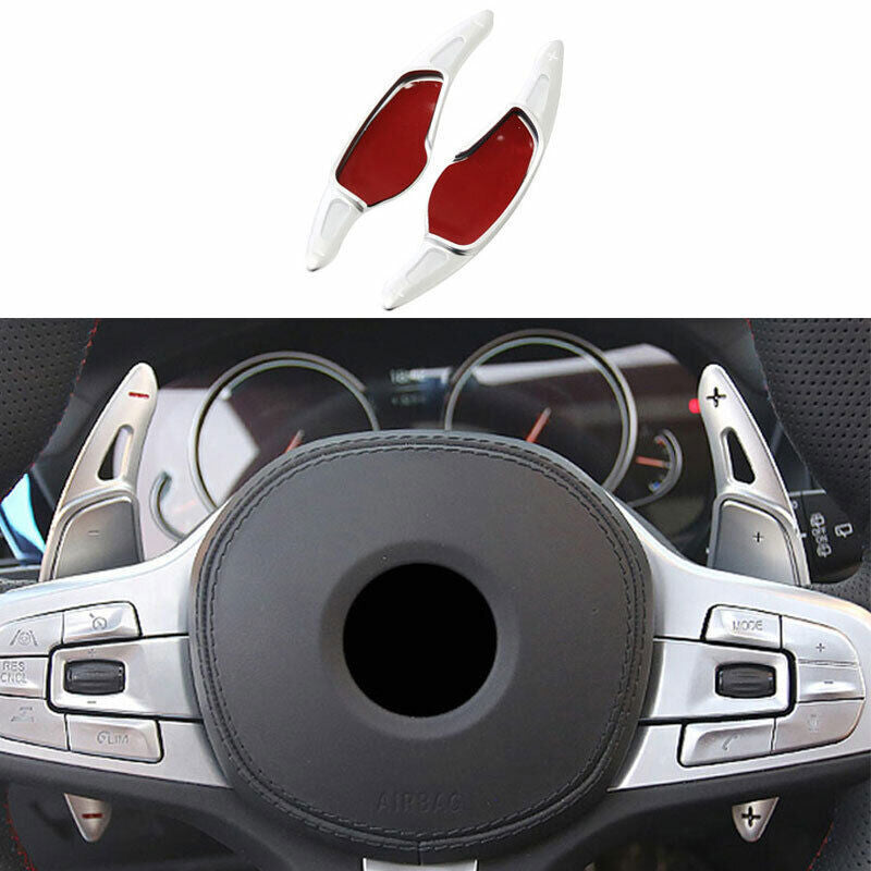 Silver Inner Steering Wheel Shift Paddle Extension for BMW 3-Series G20 2019-23