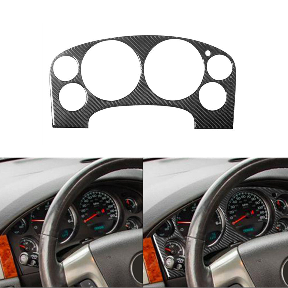 Carbon Fiber Dashboard Speedometer Cover Trim For Silverado/Tahoe/ for Sierra 2007-14