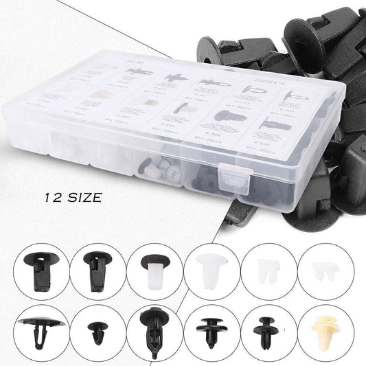 292x Car Body Clips Plastic Push Pin Fender Bumper Fasteners Rivet Screwdriver