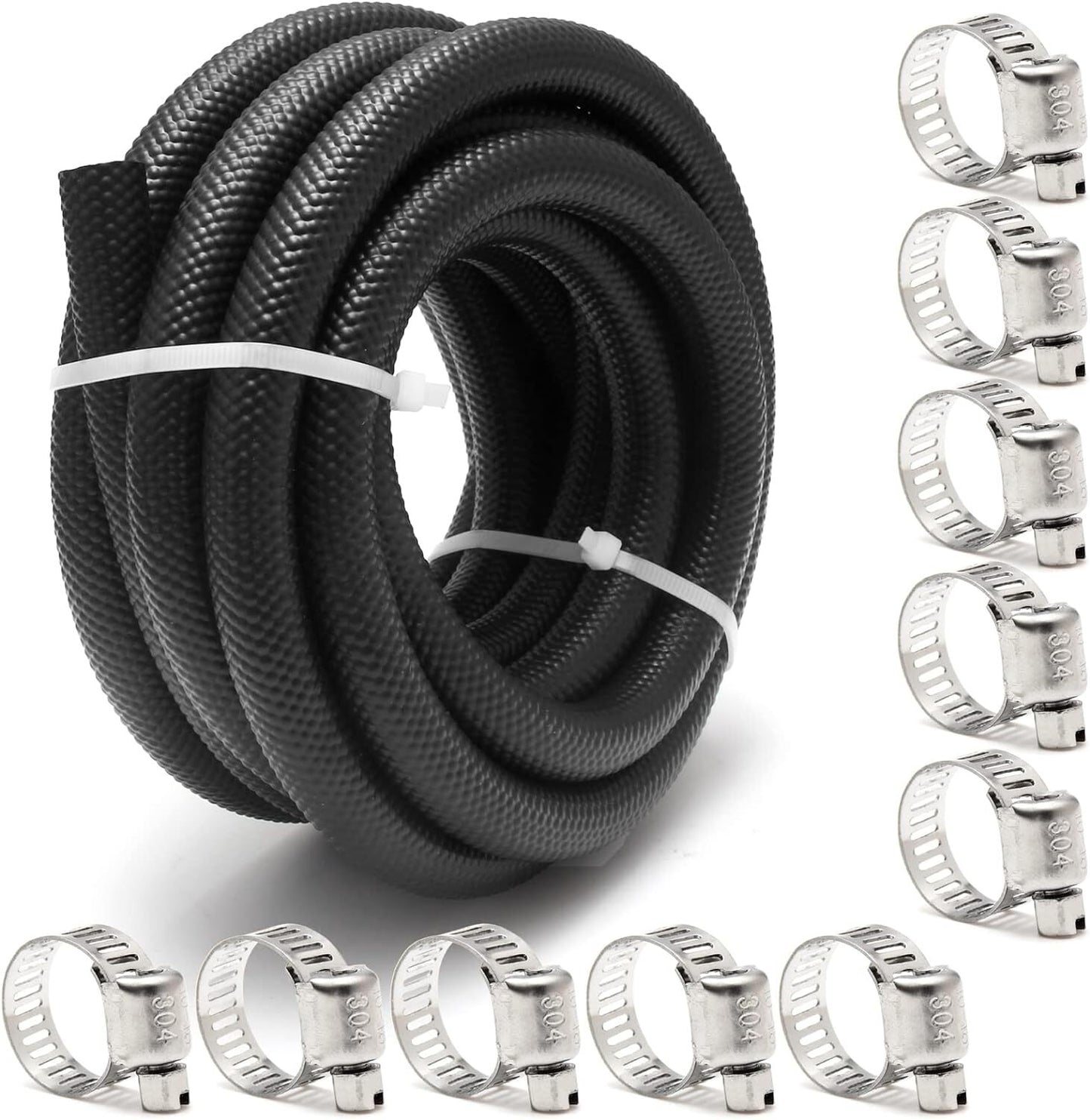 3/8 inch fuel line hose push-lock NBR rubber 300PSI suitable for engines, gas, and petroleum.