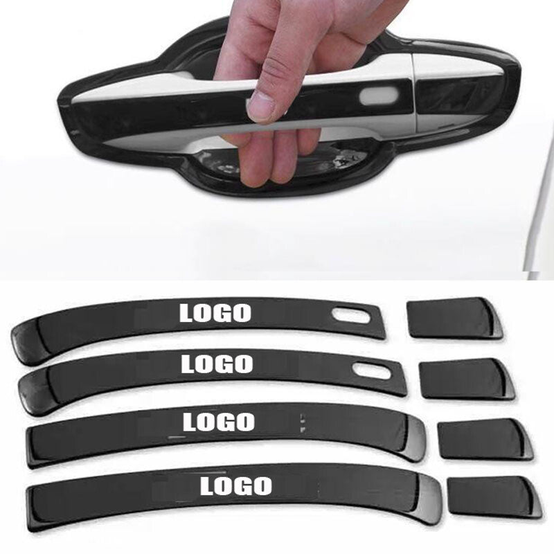 for Volkswagen for Tiguan 2017-2023 stainless Black Side Door Handle Covers Trim 8x