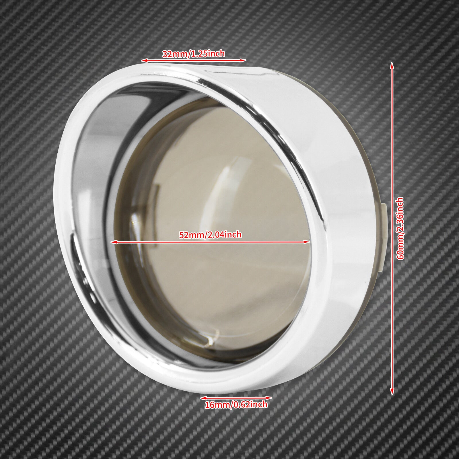 Turn Signal Lens Cover Visor Ring Fit for Harley Softail Sportster Chrome Smoke