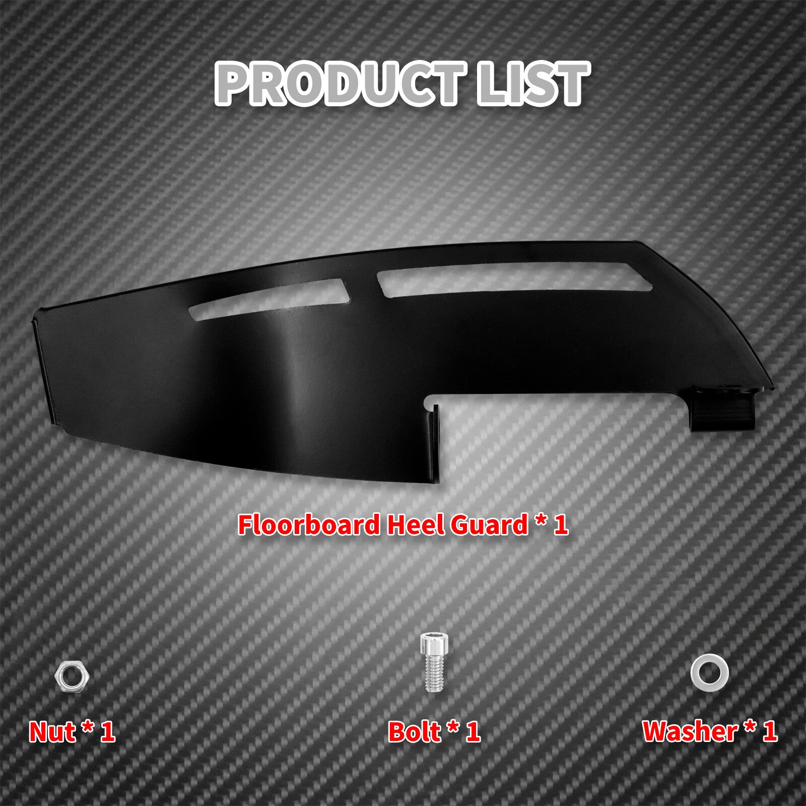 Black Floorboard Heel Guard Heat Protector Fit for Harley Touring FLHT 88-2022