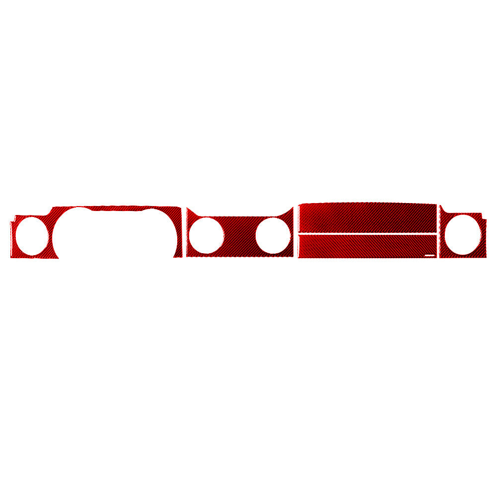 Red Carbon Fiber Console Panel Decorative Cover Trim for Ford for Mustang 2005-2009