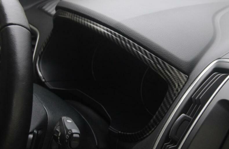 Fit for Ford Edge 2015-2021 Carbon Fiber Dashboard Frame Decor Cover Trim 1PCS