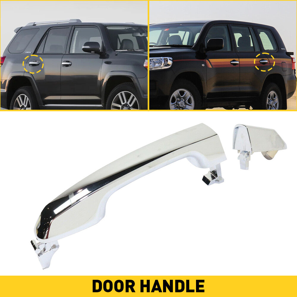 Chrome-plated rear left or right door panel handles for 2015-2020 for Toyota 4Runner TRD Pro