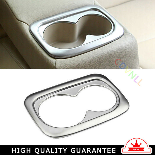 Rear Water Cup Holder Panel Trim 1 for Honda for Civic 10th 2016-2021 Silver Matte