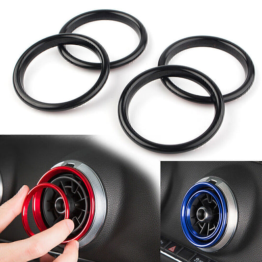 4x L¨¹ftungsgitter Abdeckung Ring Dekoration Ring f¨¹r for Audi A3 S3 2012-2019 Auto