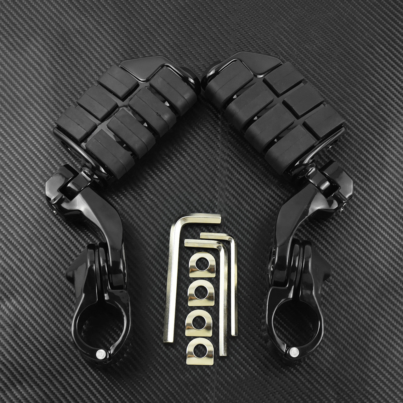 1.25 Adjustable Crash Bar Highway Foot Pegs Footrests Fit for Harley Touring