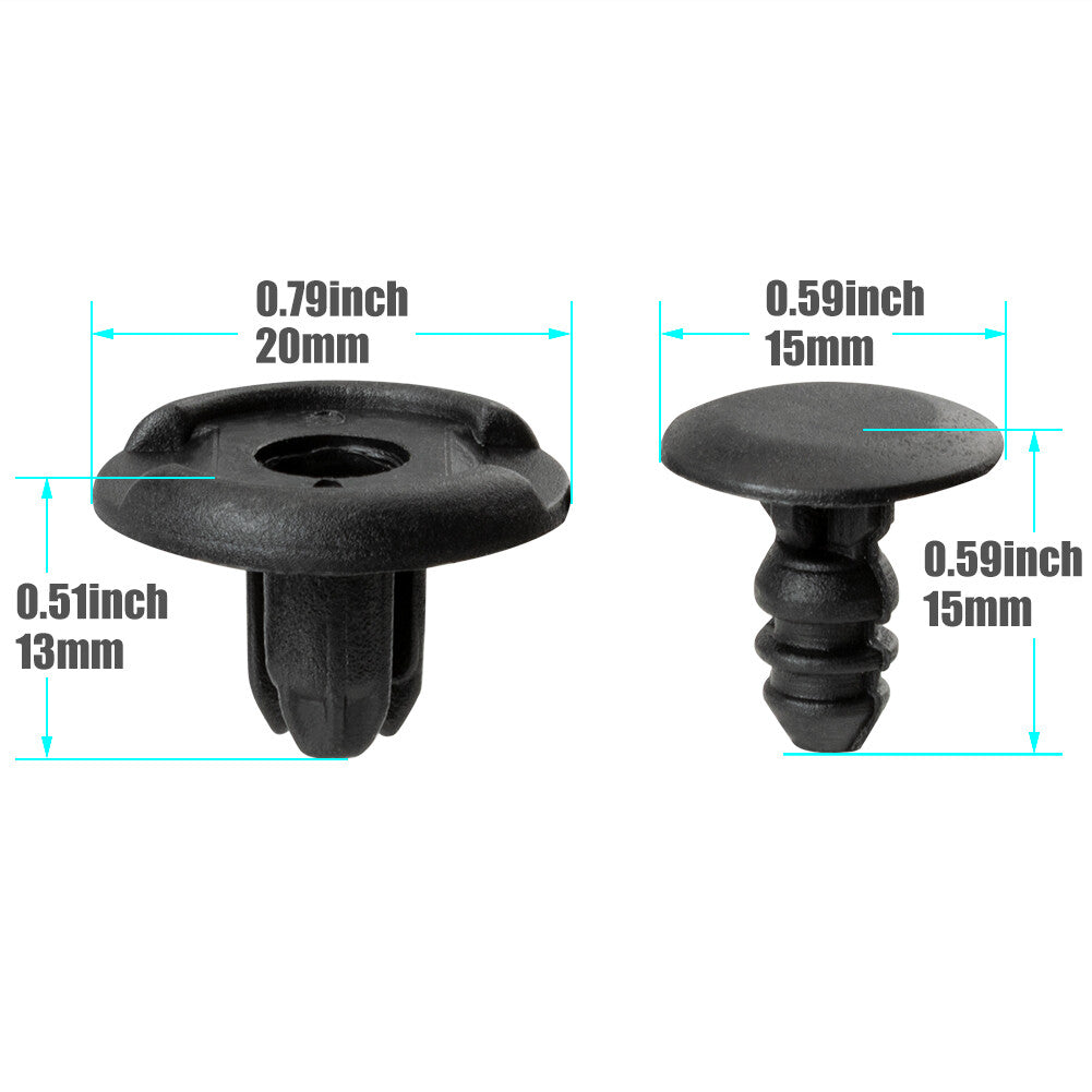 100PCS Fender Liner Clips Push Retainer for Honda for Civic Accord for Acura Integra NEW