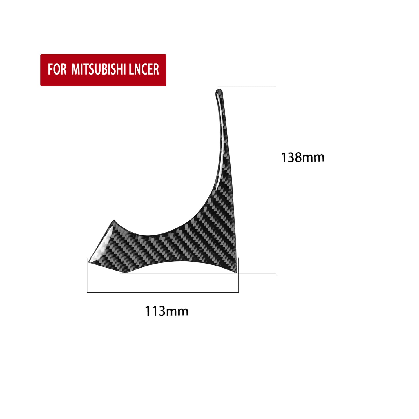 Carbon Fiber Speedometer Cover Trim Sticker for Mitsubishi Lancer 2008-2015