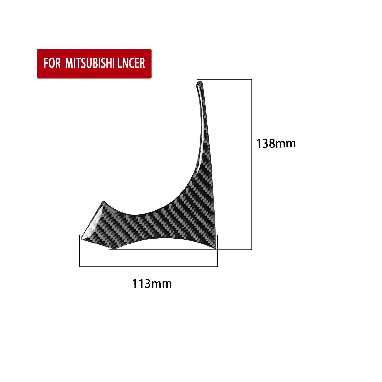 Carbon Fiber Speedometer Cover Trim Sticker for Mitsubishi Lancer 2008-2015