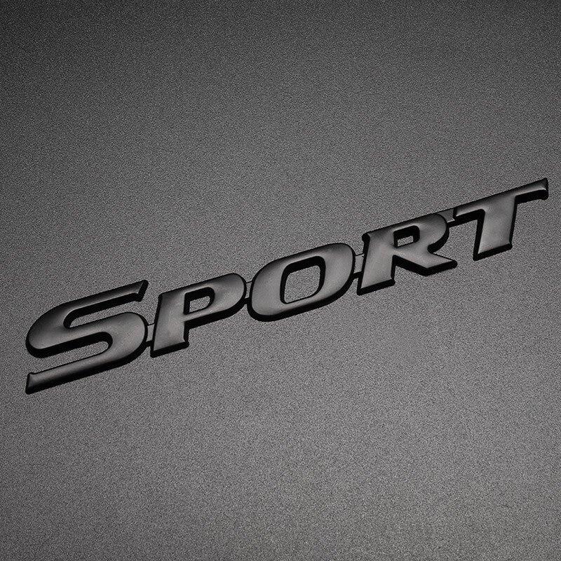 Black Metal Sport Badge Emblem Sticker Fits for Car Fender Trunk Tailgate Decals