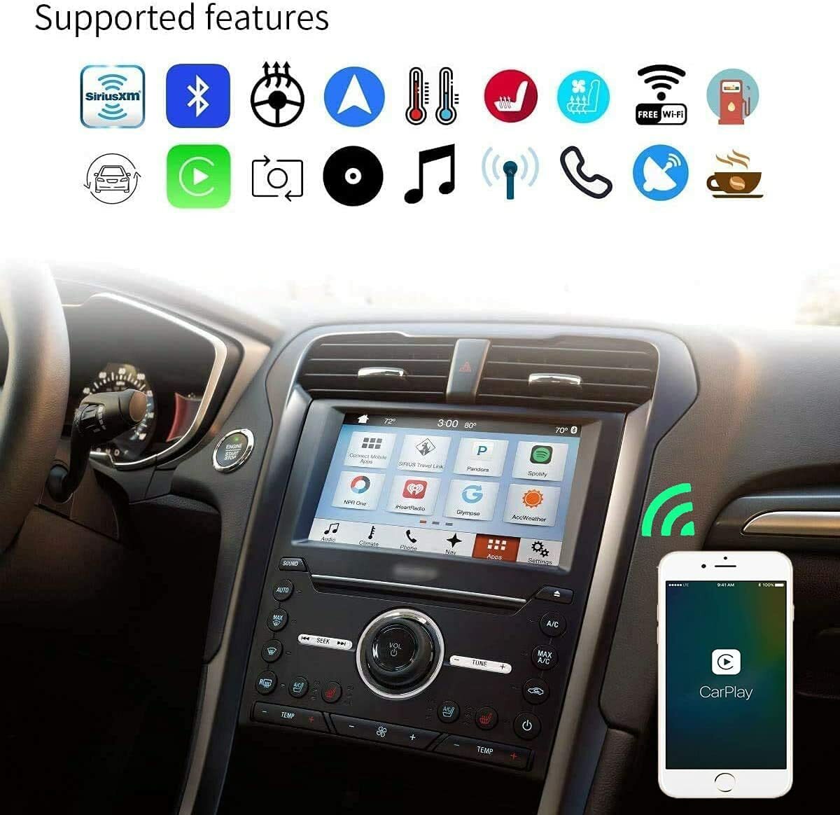 Wireless Carplay Kit Fit for Ford Sync3 3.4 NA223 SYNC 2 to SYNC 3 3.4 Upgrade