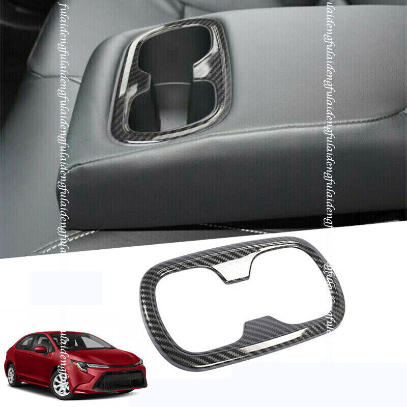 for Toyota for Corolla 2019-2023 Carbon fiber style Rear Water Cup Panel Cover Trim