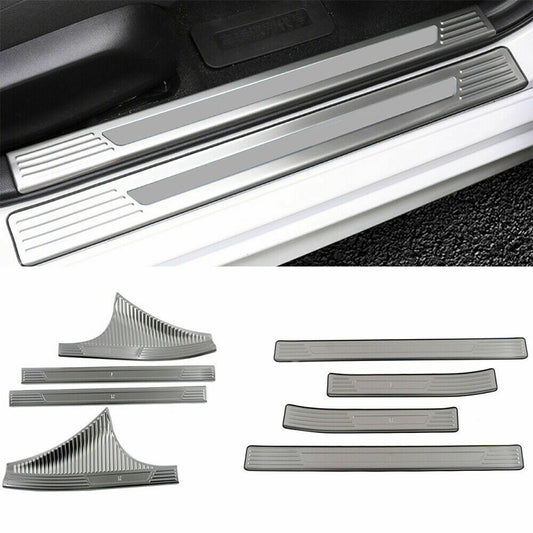 for Honda for Civic 2022-2024 Matte Silver Door Sill Scuff Plate Guard Cover trims