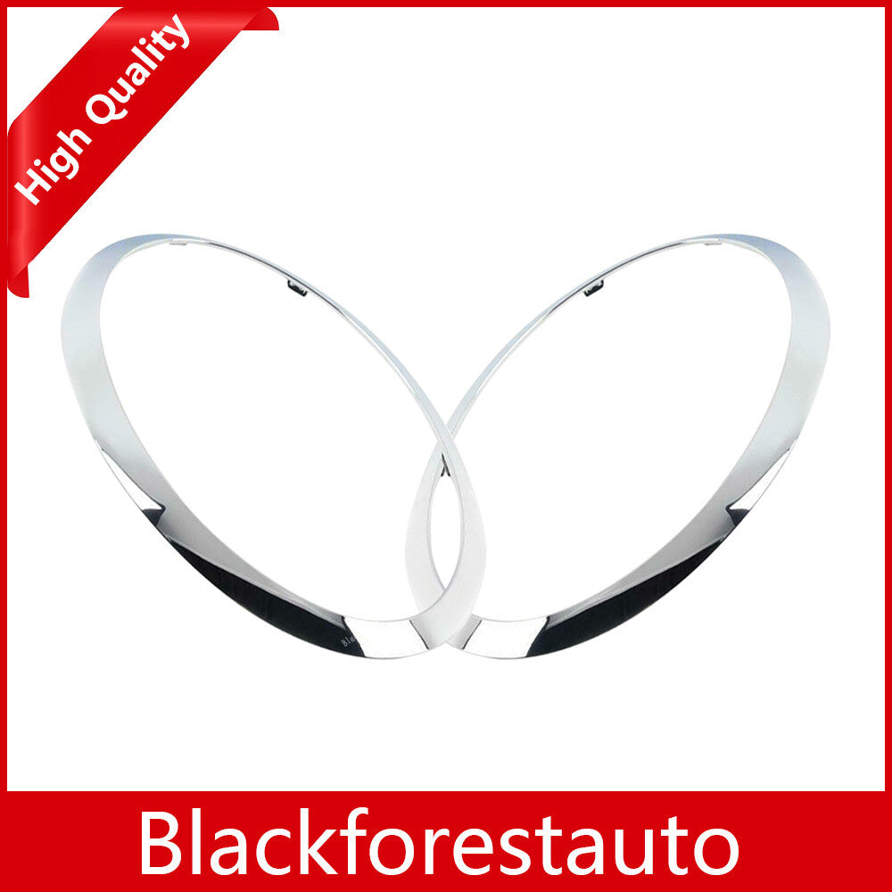 Pair for Mini F55 F56 Cabrio 2013-18 Front Headlight Trim Bezel Ring RightLeft