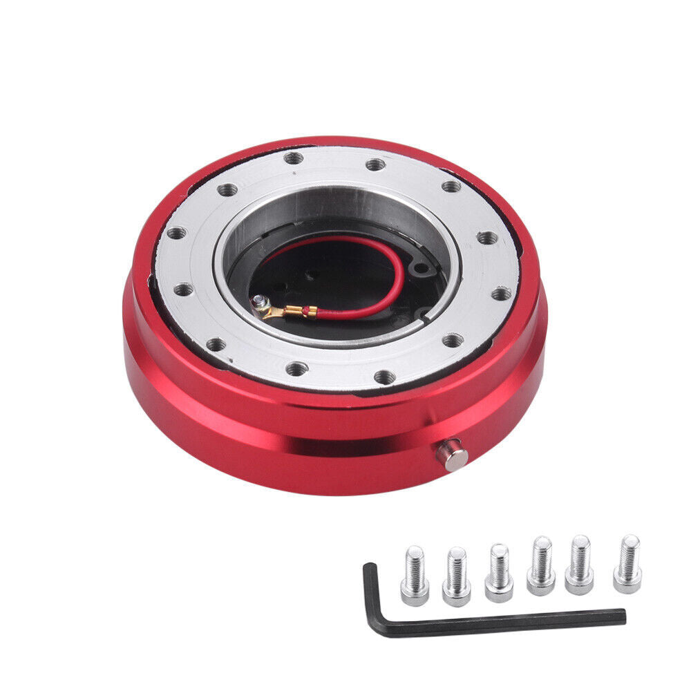 Universal 6 Hole Steering Wheel Quick Release Hub Racing Adapter Snap Off Bolt