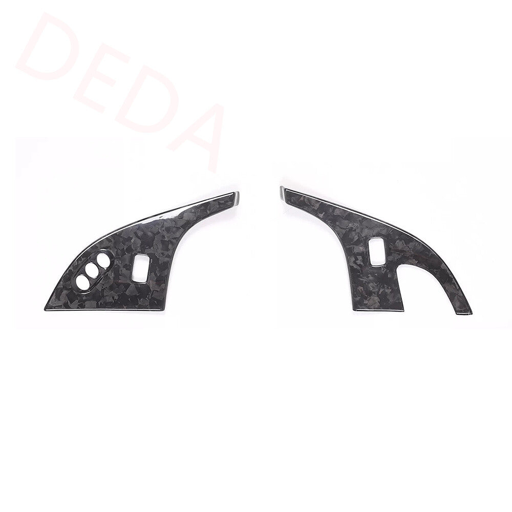 Forged Carbon Fiber Child Door Lock Panel Trim for Chevrolet for Corvette C6 2005-13