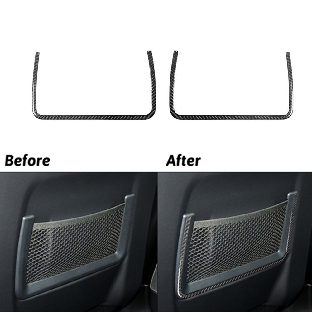 Carbon Fiber for Seat Storage Frame Cover Trim For Land for Range Rover Sport 2014-2017