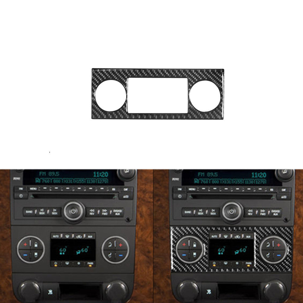 Carbon Fiber Digital Climate Cover Trim For Silverado/tahoe/ for sierra 2007-2014