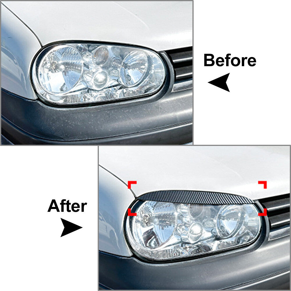 Car Headlight Eyebrow Eyelid Cover Trim for VW for Golf MK4 1997-2005 04