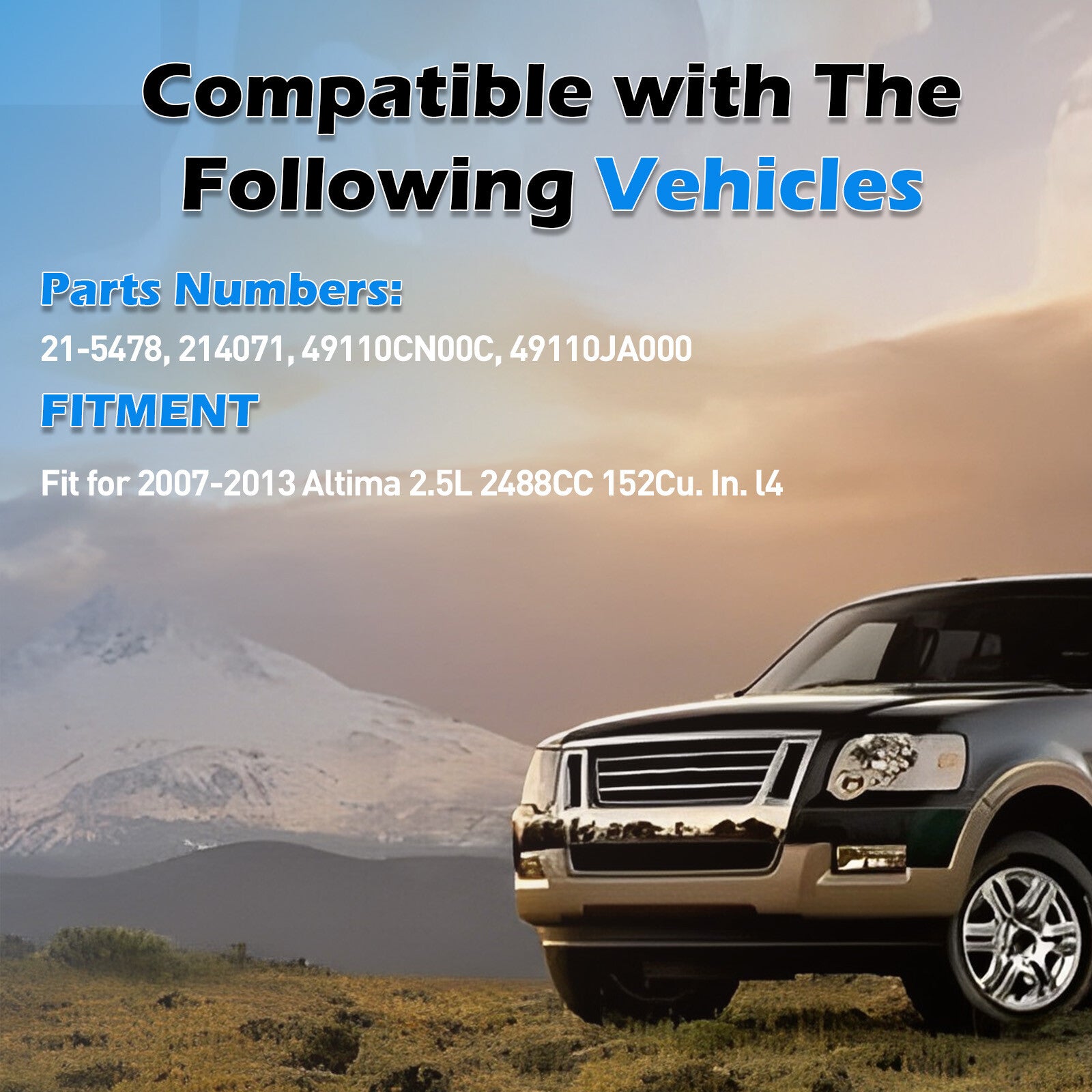 Power Steering Pump With Pulley For 2007-2013 for Nissan Altima 2.5L L4 49110 ZX01B