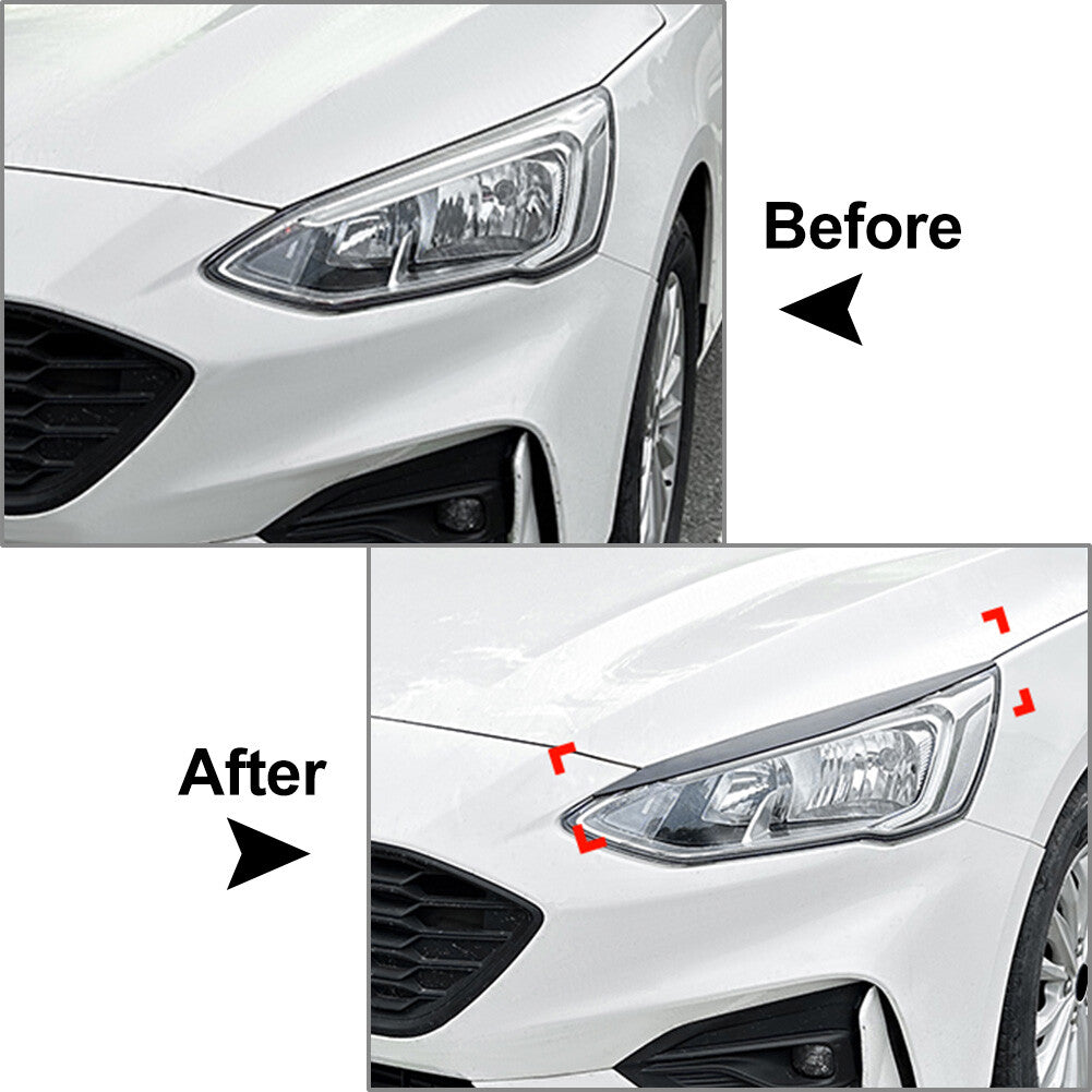 Headlight Eyebrows Eyelids Lids Cover Trim for Ford Focus MK4 2019-2021 2020 21