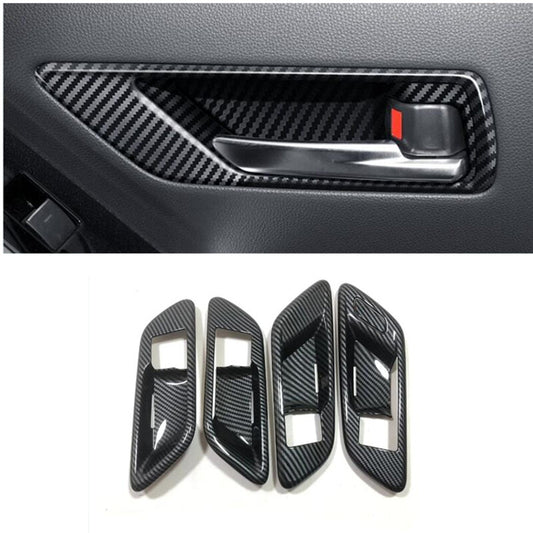 Carbon fiber interior door handle cup cover trim (4 pieces) suitable for 2023 for Toyota Crown