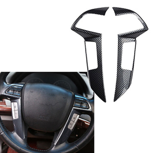 for Honda Accord 2008-2012 2011 2010 2X Carbon Fiber Steering Wheel Cover Trim