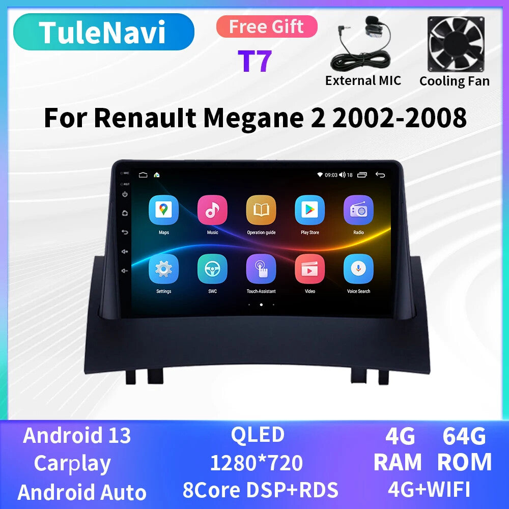 Car Radio for Renault Megane 2 2002-2008 Stereo Multimedia Player GPS Head Unit