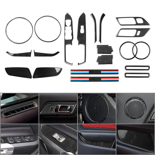 20Pcs Interior Door Panel Window Lift Switch Cover Trim for Ford for Mustang 2015+