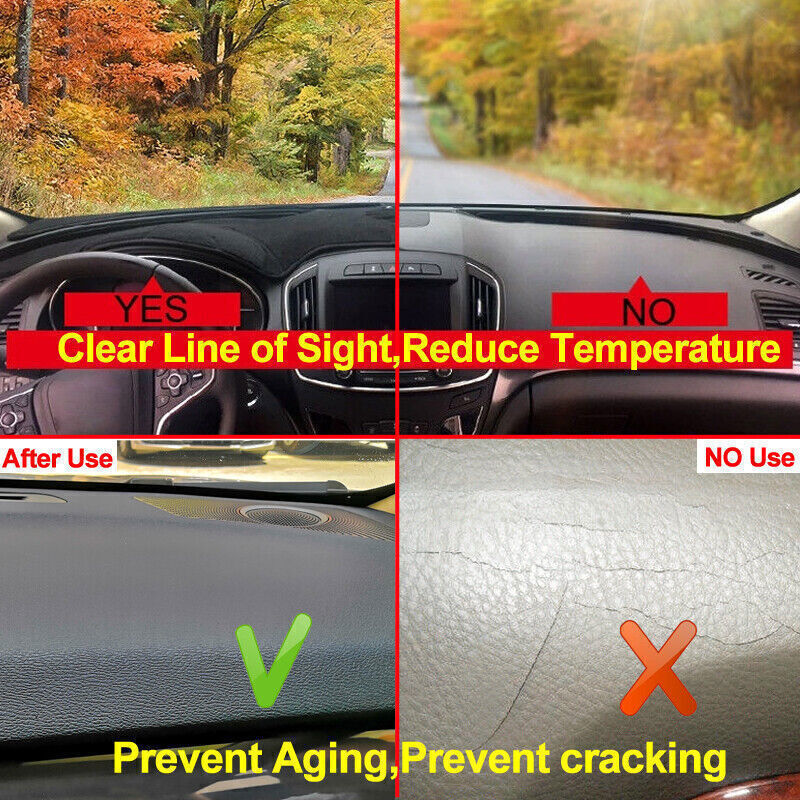 for Toyota for Corolla 20-2024 Black Dashboard Cover Dashmat Dash Anti-Sun Mat Pad