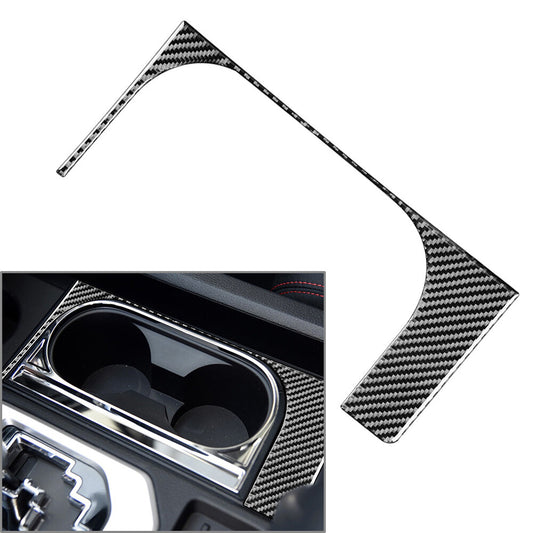 Center Console Water Cup Holder Cover Fit for Toyota Tundra 2014-21 Carbon Fiber LHD
