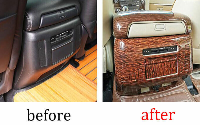 Inner Rear Air Outlet Vent Frame Trim for Nissan Armada Y62 2017-2020 Brown Wood