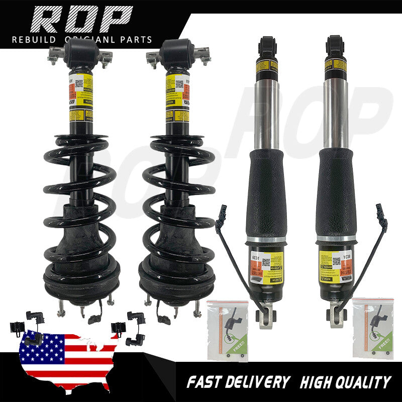 4X Fit for GMC for Yukon Denali for Escalade Tahoe Suburban Front Rear Shock Strut Magnetic