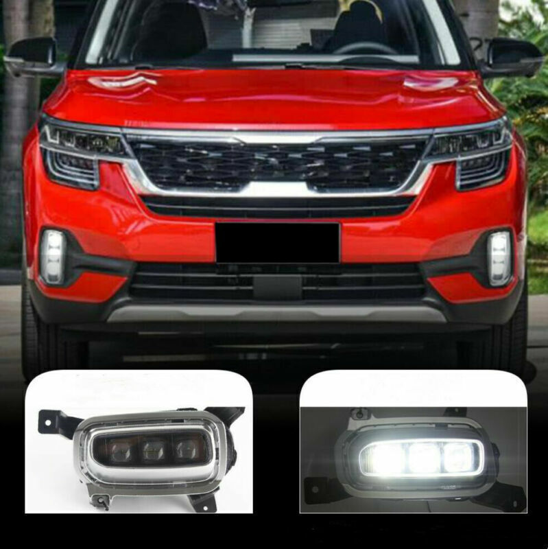 2021 for Kia Seltos LED Daytime Running Light DRL Halogen Front Fog Light