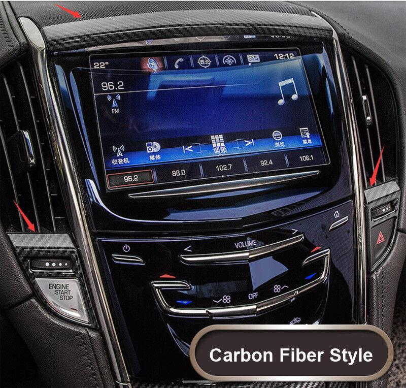 for Cadillac ATS ATS-V 2013-19 Carbon Fiber Center Console GPS Navigation Strip