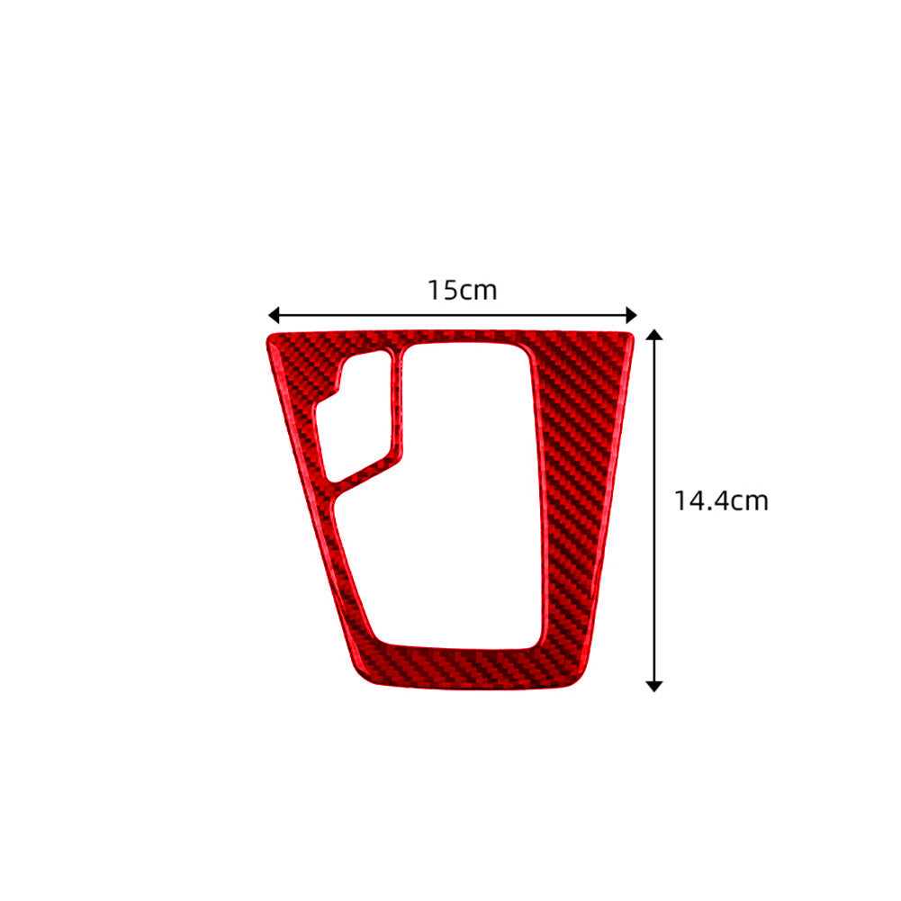 Red Carbon Fiber Gear Shift Trim for BMW X3 2004-2010