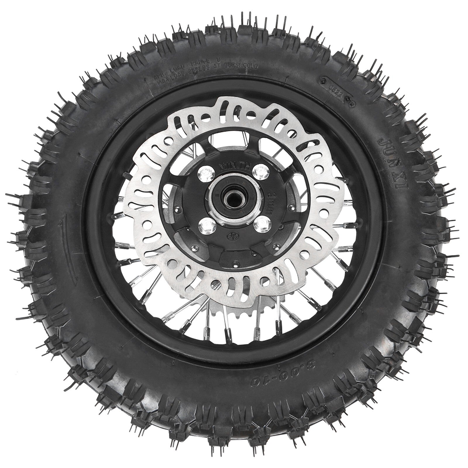 10-inch rear wheel, 3.00-10 tire, rim, disc brake, for Yamaha TTR50 Apollo Toto-Moto Bike