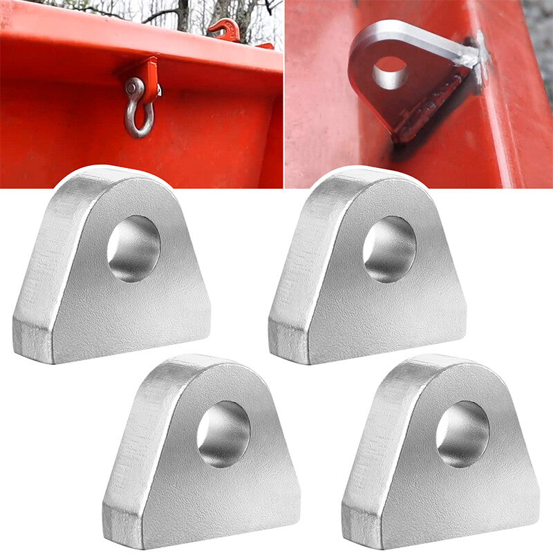 4pcs Weld on Shackle/Clevis Mounts 1 Thickness Steel for Offroad Trucks Bumper