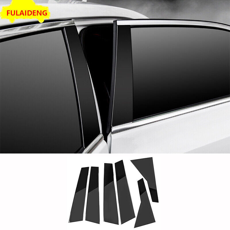 for Cadillac XT5 2016-2021 PC Black Door Pillar Posts Mirror Plate Molding trim