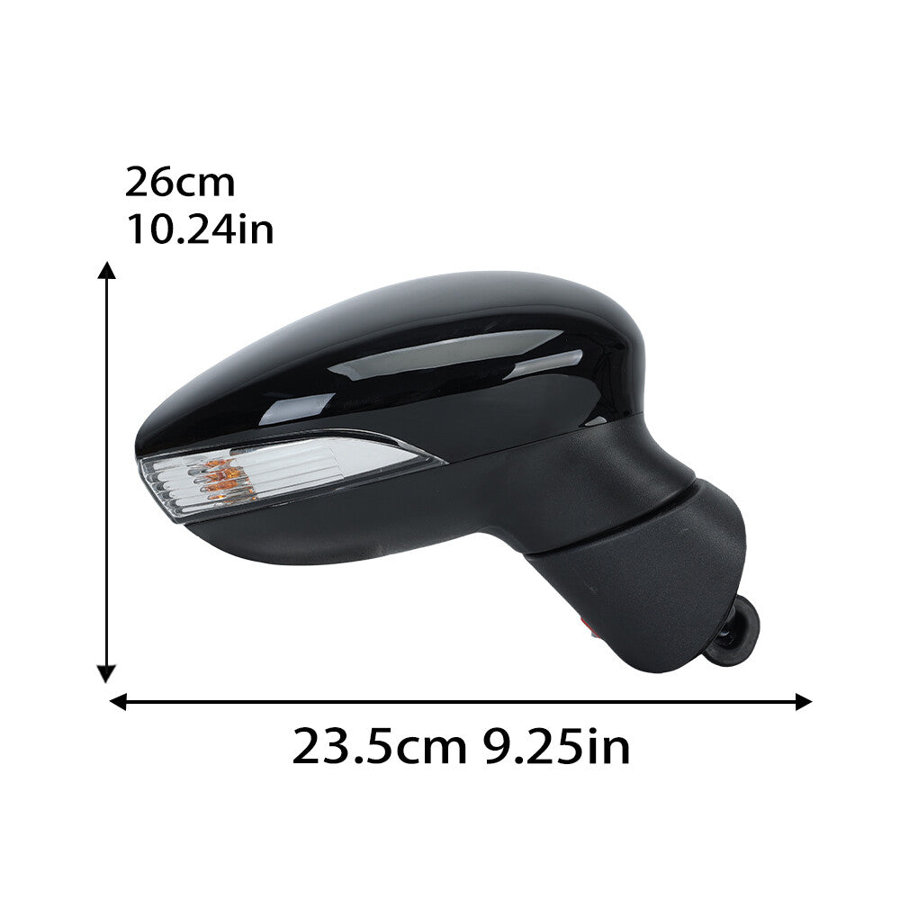 F¨¹r for Ford Fiesta MK7 13-17 RH Au?enspiegel Elektrisch Beheizbar 8 Draht Schwarz