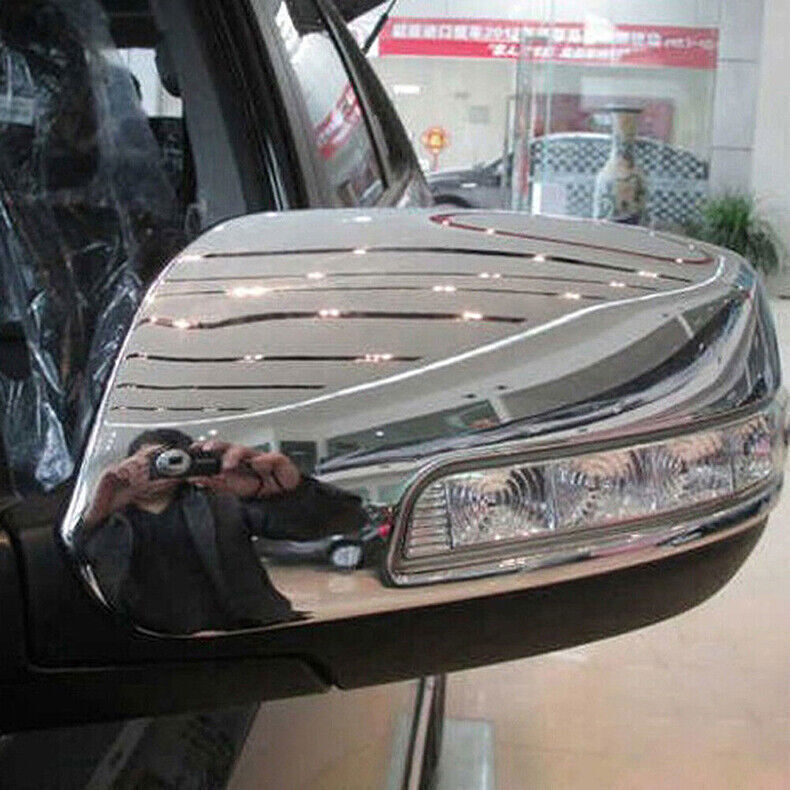 for Kia Sorento 2013-15 ABS Chrome Side Exterior Rearview Mirror Caps Cover Trim
