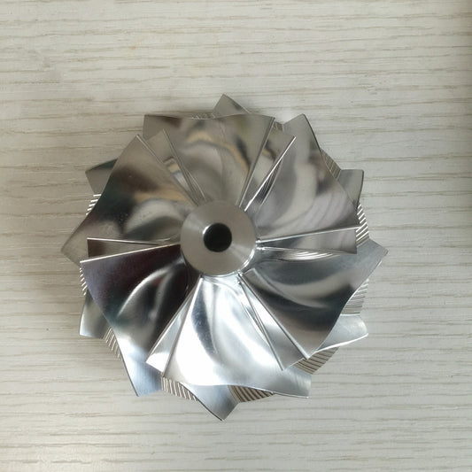 T04E 6+6 Blade 67.43/82.00 mm Turbine Aluminum 2618/Bill Compressor Wheel Racing