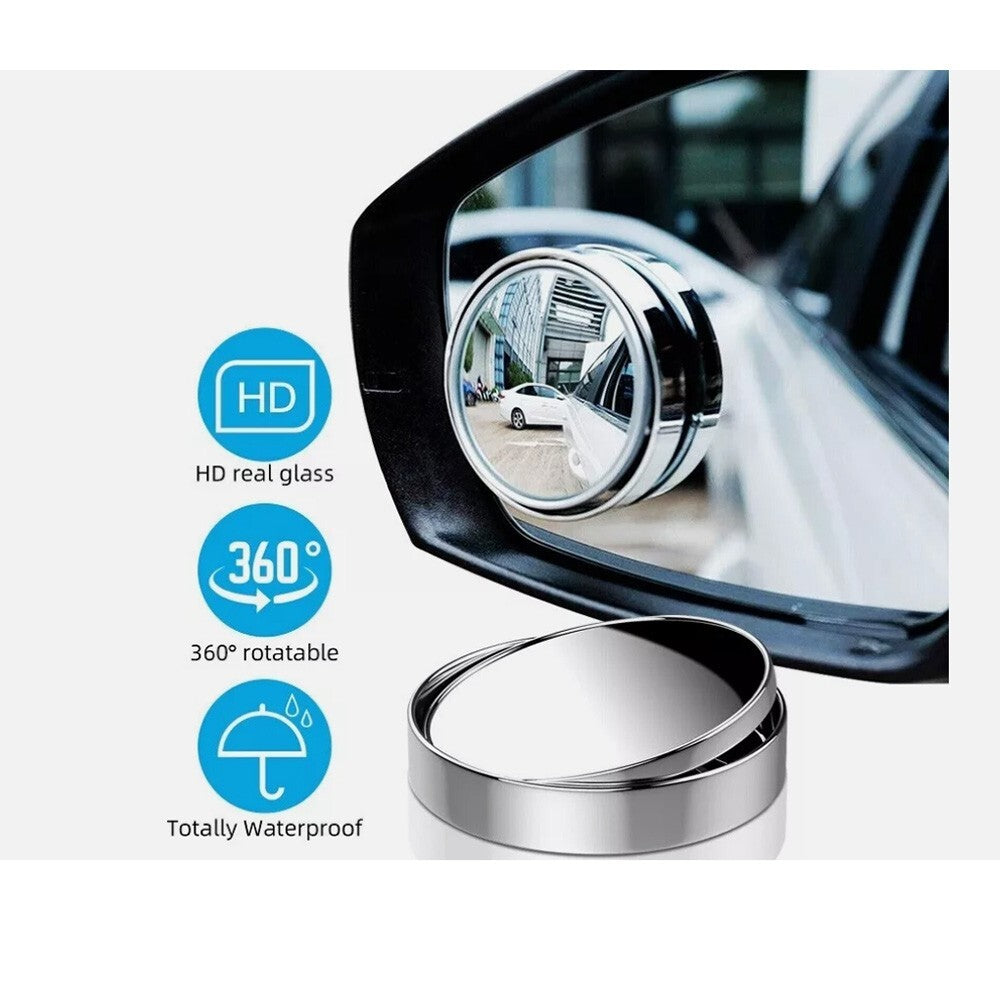 2Pcs Blind Spot Mirrors Round HD Glass Convex Side Rear View Mirror Fit Car 360¡ã