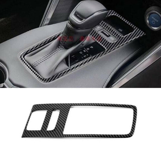Carbon Fiber Look ABS Gear Shift Box Panel Cover Trim for Toyota Venza 2021-2023