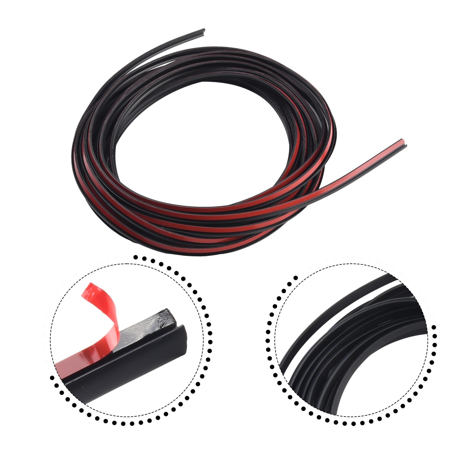Vehicle Sealing Strip Front Rear Bumper 5 Meter Rubber For Car Trim Bumper Lip.