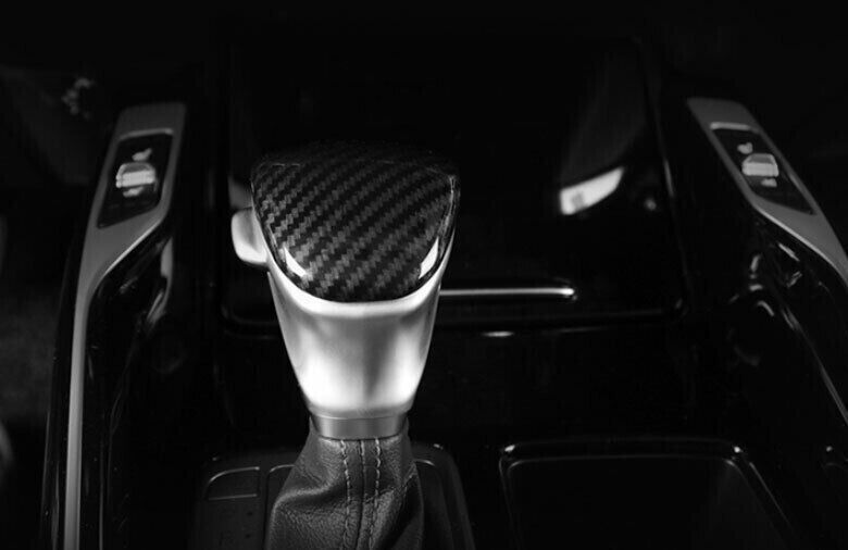 Car Gear Shift Knob Head Frame Cover Trim for Kia Sorento 2021-2022 Carbon Fiber